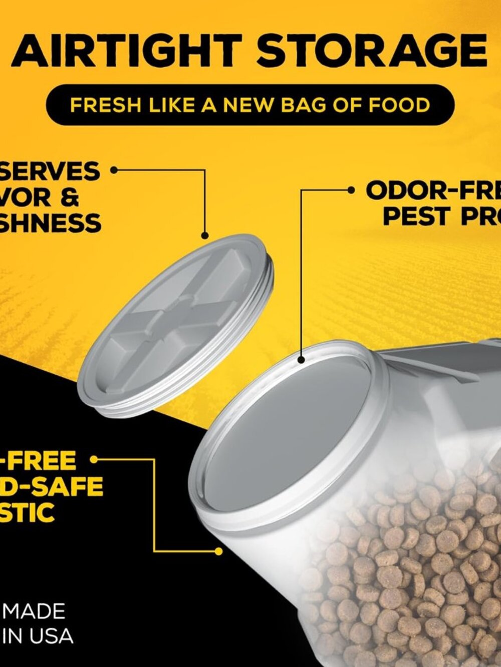Vittles Vault Pet Food Storage Containers - Sealed Dog and Cat Food Storage Cont - Picture 5 of 5